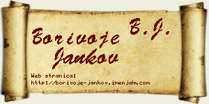Borivoje Jankov vizit kartica